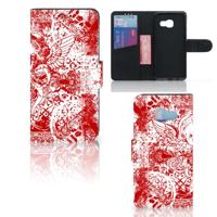 Telefoonhoesje met Naam Samsung Galaxy A3 2017 Angel Skull Rood - thumbnail