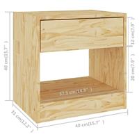 Nachtkastjes 2 st 50x34x50 cm massief grenenhout - thumbnail