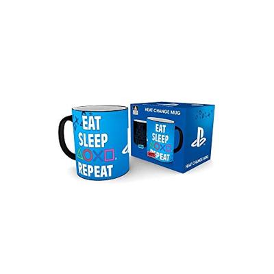 Playstation Heat Change Mug - Eat Sleep Repeat