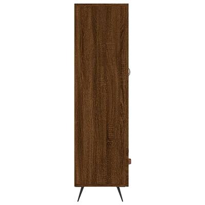 Hoge kast 69,5x31x115 cm bewerkt hout bruineikenkleurig