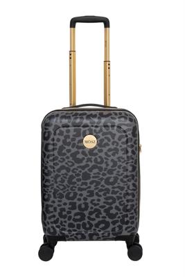Handbagage koffer panterprint zwart - 55 cm - 33 liter - MŌSZ Lauren