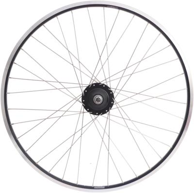 Achterwiel 28" Nexus 8 rollerbrake naaf met met zwarte velg en RVS spaken