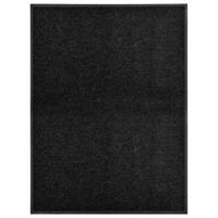 VidaXL Deurmat wasbaar 90x120 cm zwart - thumbnail