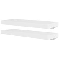 VidaXL Wandplanken mdf zwevend voor boeken/dvd wit 2 st - thumbnail