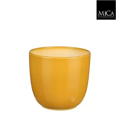 Mica Decorations tusca pot oker 16x17cm Mica Decorations tusca pot oker 16x17cm