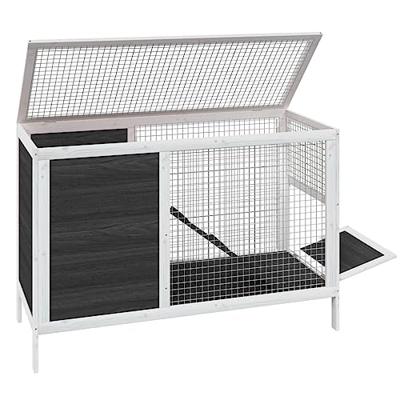 VidaXL Konijnenhok 103x44x69,5 cm massief grenenhout grijs