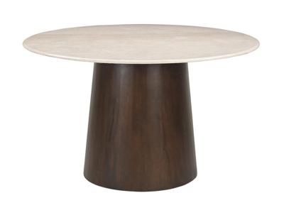 Sohome Ronde Eettafel 'Margred' Marmer en mangohout, 130cm Sohome Ronde Eettafel 'Margred' Marmer en mangohout, 130cm