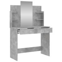 Kaptafel met spiegel 96x39x142 cm betongrijs - thumbnail