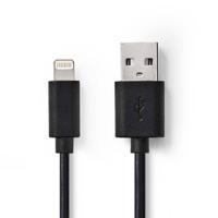 Sync and Charge-Kabel | Apple Lightning 8-Pins Male - USB-A Male | 1,0 m | Zwart - thumbnail