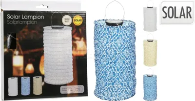 Solar Lampion Polyester Cilinder 33cm Assorti 1st