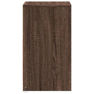 Nachtkastje met LED-verlichting bewerkt hout bruin eikenkleur