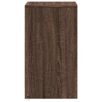 Nachtkastje met LED-verlichting bewerkt hout bruin eikenkleur - thumbnail