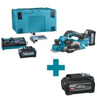 Makita KP001GM201 Accu schaafmachine 82mm XGT 40V Max 4.0Ah in Mbox - thumbnail