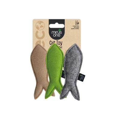 Minus One Felt Cat Toys - 3 Pack Fish Minus One Felt Cat Toys - 3 Pack Fish