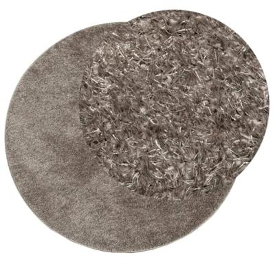 VidaXL Vloerkleed istan hoogpolig glanzend ø 120 cm grijs VidaXL Vloerkleed istan hoogpolig glanzend ø 120 cm grijs