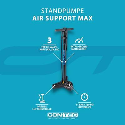CONTEC standpumpe "air support max" ct hand compressors air support max black/blue CONTEC standpumpe "air support max" ct hand compressors air support max black/blue