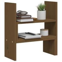 Monitorstandaard (39-72)x17x43 cm grenenhout honingbruin - thumbnail