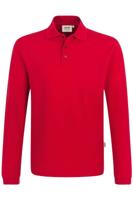 Hakro 809 Long-sleeved pocket polo shirt Top - Red - L - thumbnail