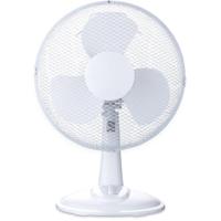 Mat Witte Tafelventilator 40W | Staande Kunststof Ventilator - thumbnail