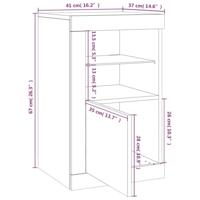 Bijzetkastjes met LED 2 st bewerkt hout grijs sonoma eikenkleur - thumbnail