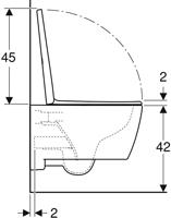 Geberit iCon randloos hangtoilet met toiletbril mat wit - thumbnail