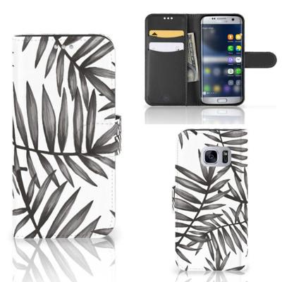Samsung Galaxy S7 Hoesje Leaves Grey Samsung Galaxy S7 Hoesje Leaves Grey