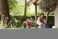 Elho bloempot Algarve Cilindro 58cm antraciet - thumbnail