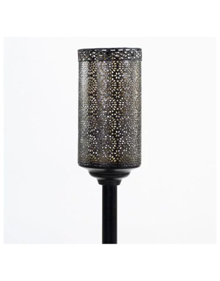 Anna's Collection Solar fakkel met vlameffect zwart 10 x 61 cm