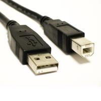 USB-A naar USB-B kabel - USB2.0 - tot 2A / zwart - 3 meter - thumbnail