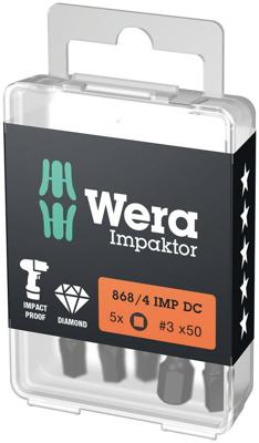 Wera 05057672001 868/4IMP DC DIN3126-D6,3/ISO1173 Vierkant-bit Aandrijving: 1/4 (6,3 mm) Uitvoering: Binnen-vierkant (Robertson) 3 50 mm Wera 05057672001 868/4IMP DC DIN3126-D6,3/ISO1173 Vierkant-bit Aandrijving: 1/4 (6,3 mm) Uitvoering: Binnen-vierkant (Robertson) 3 50 mm