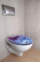 Toiletzitting regendruppels met soft close mechanisme - thumbnail