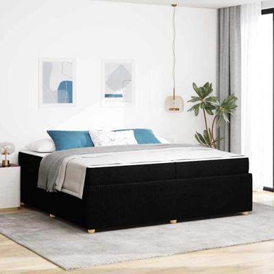 Bedframe Anders Zwart 200 x 200 cm Stof