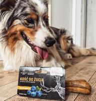 SYTA MICHA Hertenvel en bessenbot - hondensnack - 13,5 cm - thumbnail