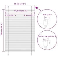 Pliss rolgordijn 85x100 cm stofbreedte 84,4 cm polyester crme - thumbnail