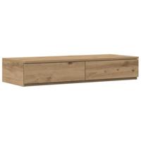 Opbergbedframe met lade Artisan Eiken 100 cm Bewerkt hout - thumbnail