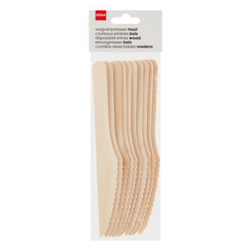 HEMA Wegwerpmessen hout 10 stuks