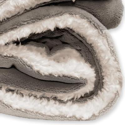 Unique Living Unique Living Lars coral fleece/suede plaid 150x200cm chateau grey Unique Living Unique Living Lars coral fleece/suede plaid 150x200cm chateau grey