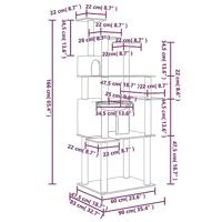 VidaXL Kattenmeubel met sisal krabpalen 166 cm donkergrijs - thumbnail
