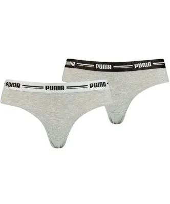 2-Pack dames brazilian slips - katoen/modal - XL - Grijs - Onderbroek - Ondergoed - XL - Onderbroek - Ondergoed