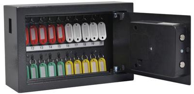 Sleutelkast pavo security 20 haken donkergrijs