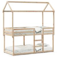 Stapelbedframe zonder matras massief grenenhout 90x200 cm - thumbnail