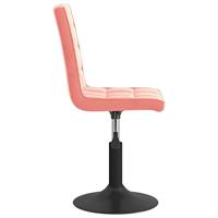 Eetkamerstoelen draaibaar 6 st fluweel roze - thumbnail