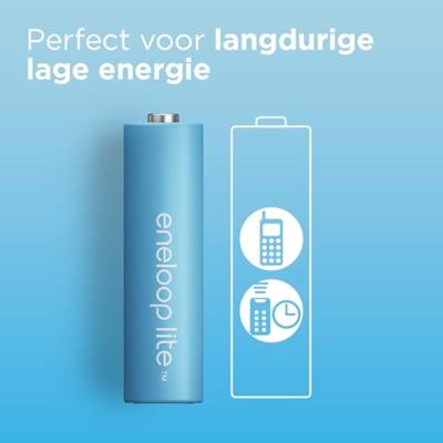 Oplaadbare batterijen PANASONIC ENELOOP LITE AAA 550 mAh 4 szt (BK-4LCCE/4CP) - thumbnail