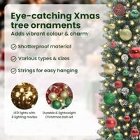 VidaXL Kunstmatige slanke kerstboom met 150 led groen en wit 120 cm - thumbnail