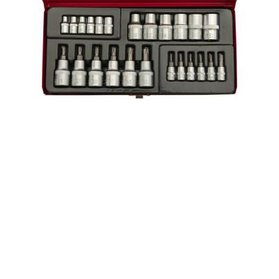 Dop+Bitset 25 dlg 1/4"+1/2" TORX Dop+Bitset 25 dlg 1/4"+1/2" TORX