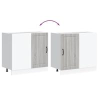 Spoelbakonderkast Lucca bewerkt hout grijs sonoma eiken - thumbnail