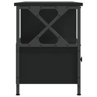 Tv-meubel 102x33x45 cm bewerkt hout en ijzer zwart - thumbnail