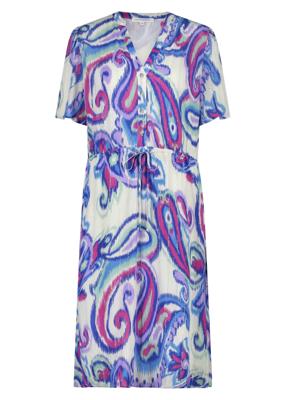 Tramontana C16-12-501 Dress Lurex Big Paisley Jurk 009990-printwhites