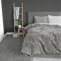 Sleeptime Flanel Washed Cotton Grijs 200 x 200/220 cm - thumbnail