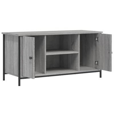 Tv-meubel 100x40x50 cm bewerkt hout grijs sonoma eikenkleurig